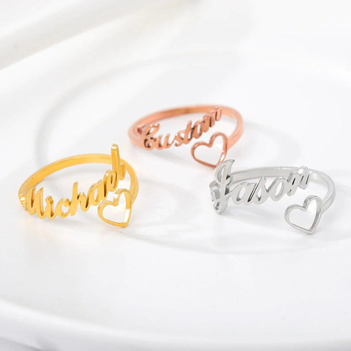 Customized Name Ring – Gold/Silver Plated Personalized Jewelry Gift for Her