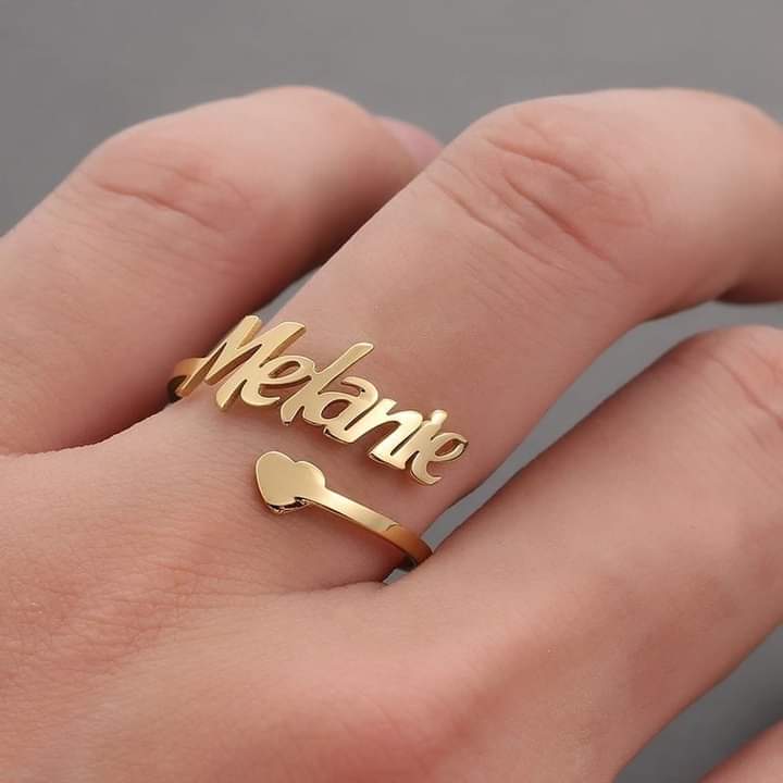 Customized Name Ring – Gold/Silver Plated Personalized Jewelry Gift for Her