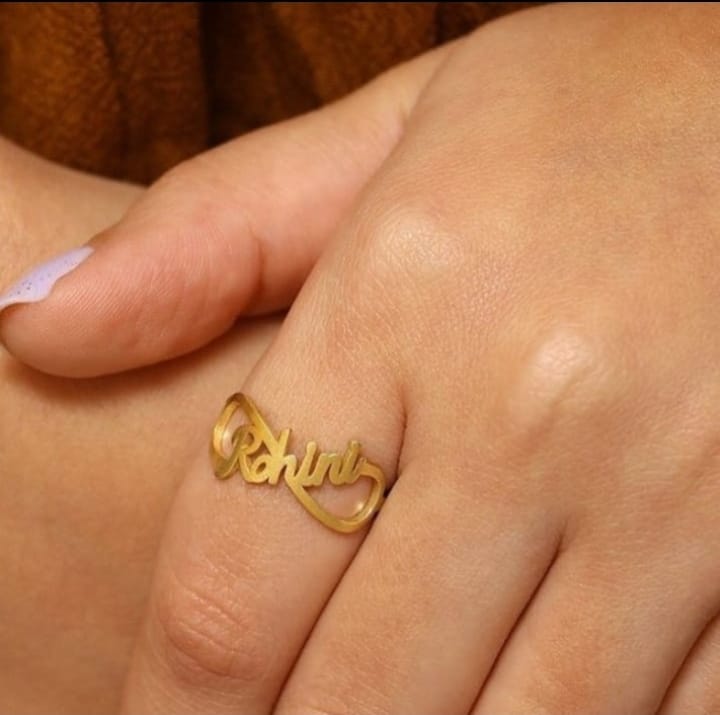 Customized Name Ring – Gold/Silver Plated Personalized Jewelry Gift for Her