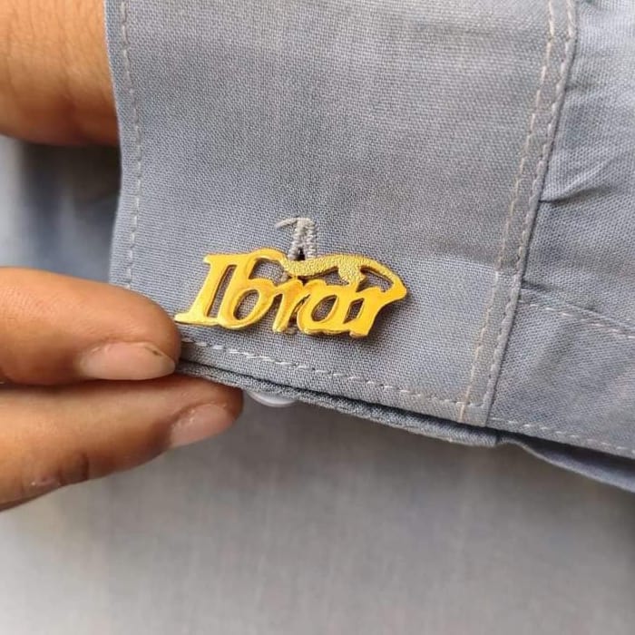 Customized Name Cufflinks – Gold Plated Formal Accessories for Him